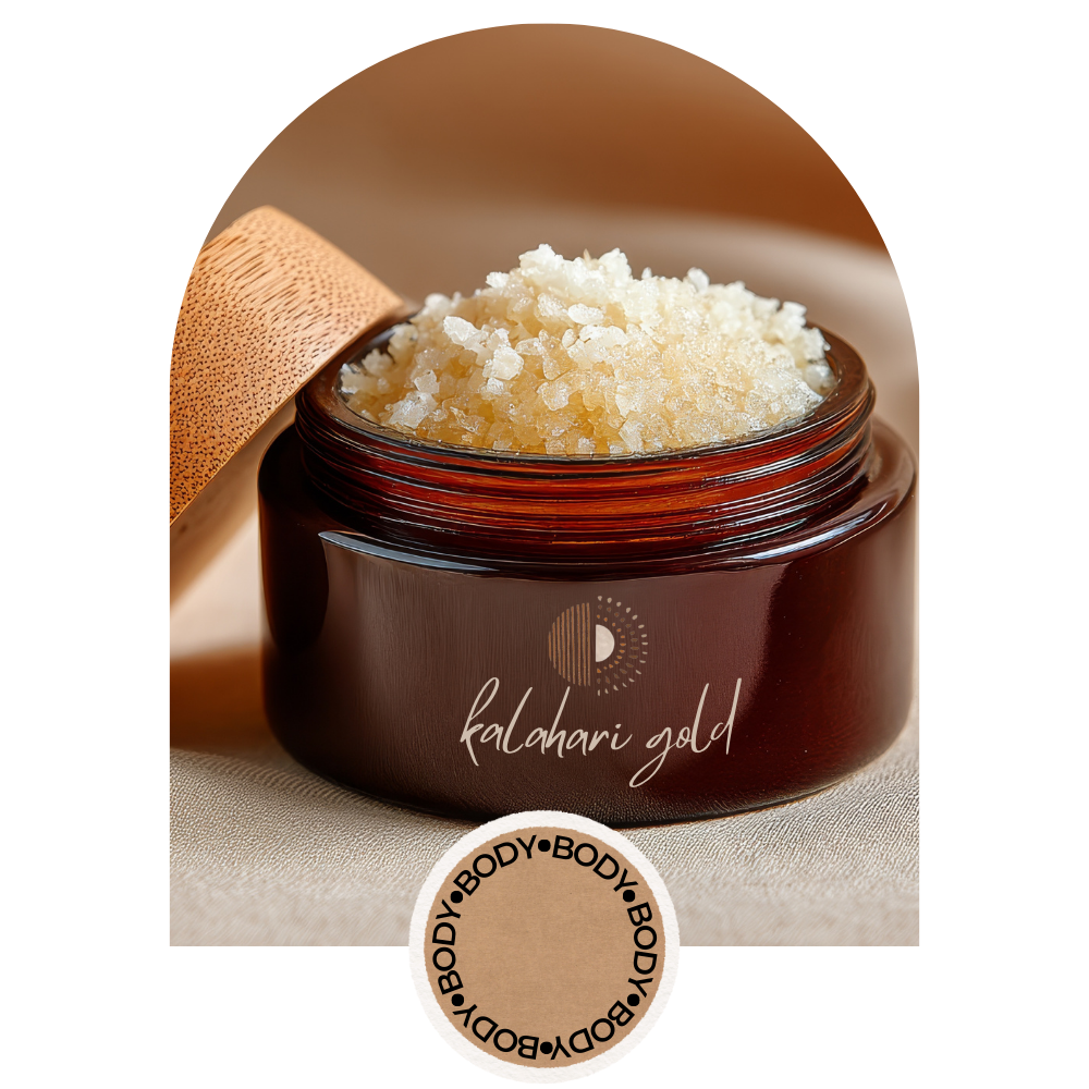 PREORDER - Body Scrub with Marula Luxury Oil for Body Cold-Pressed Virgin Vegan Pure